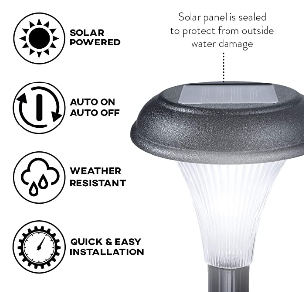 Plastic 12 Inch  1.20volts Waterproof LED Solar Garden Lights