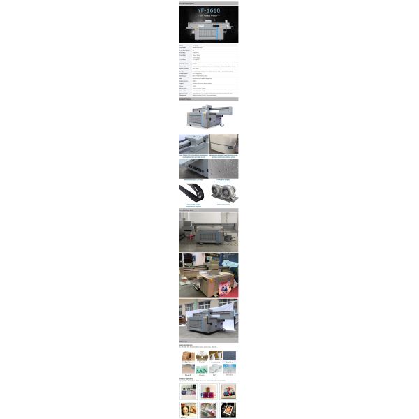 Inkjet printer UV 1610 bottle / cup / pen / notebook / metal / glass