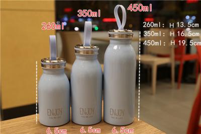 Portable Stainless Steel Kids Sports Water Bottle Wide Mouth Thermos Flask