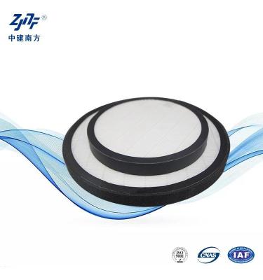 Dust Removal Round HEPA Filter , Smoke Cleaning Activated Carbon HEPA Filter