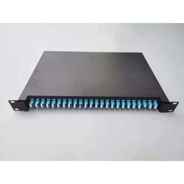 Cold Rolled Plate 1U 24 Port SC SX FTTH Fiber Optic Patch Panel for 19 Inch Rock Mount