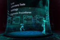 comprimento video holográfico da tela de projeção 3D 30m para Live Hologram Show