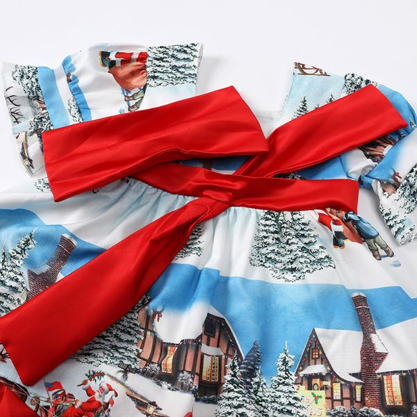 Petal Sleeve Children'S Dress Clothing Christmas Style