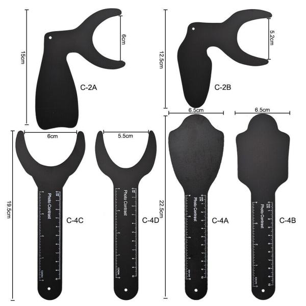 ISO 9001 2008 Certified Black Aluminum Magnesium Alloy Dental Contrast Board Perfectly Suited for Intraoral Photography