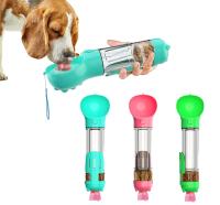 O escape portátil da garrafa de água do cão de Hallupets impermeabiliza 4 em 1 para beber e comer o copo combinado