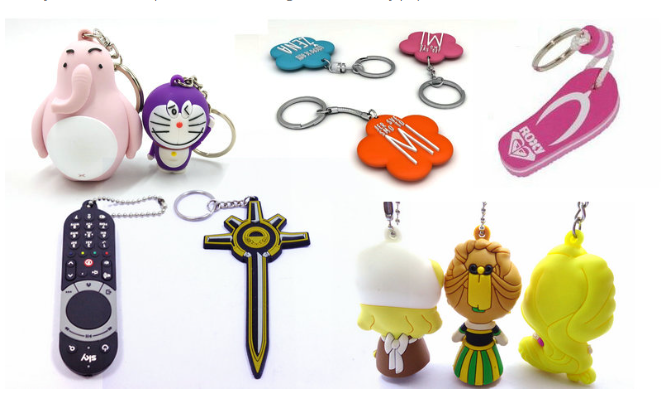 3D Soft Silicone Rubber Anime PVC Keychain Holder Personalized Full 3D BPA Free