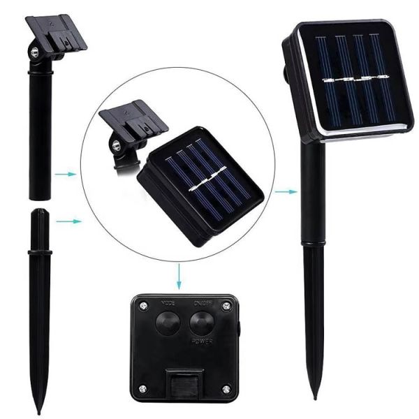 12m 100LEDs Solar Powered Fairy Lights Waterproof String Lights for Garden Decoration