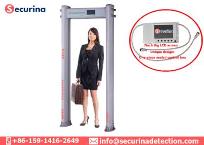 Caminhada através do equipamento de segurança do detector de metais da arcada 8/16/24 de zona AC100V~240V 50/60Hz