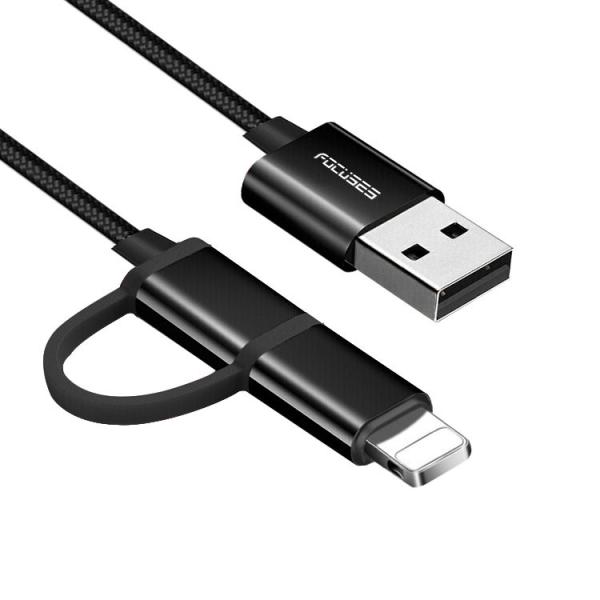 10Ft Multifunctional USB Cable 2 In 1 Data Sync Cable