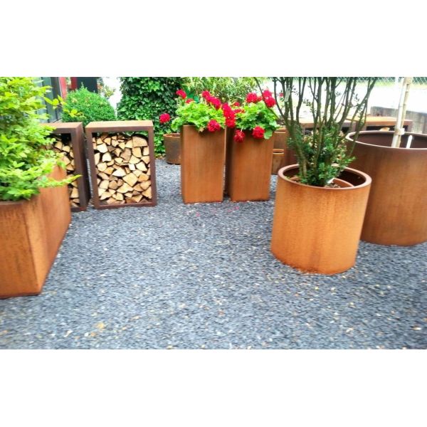 Home Decor Luxury Tall Metal Outdoor Planters Natural Rusted Customizable