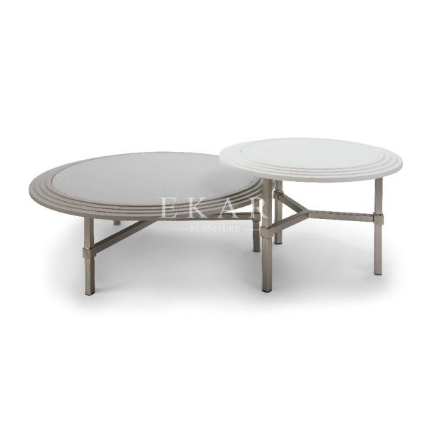 Modern Tea Chat Stainless Steel Legs Coffee Table ZZ-ZC13657A
