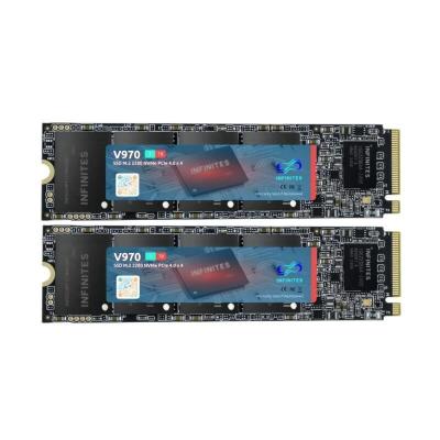 4 Tb Disque SSD de haute capacité Nvme 2280 M. 2 SATA Pcle4.0 X 4 Vitesses R/W 7455MB/S ~ 6847MB/S