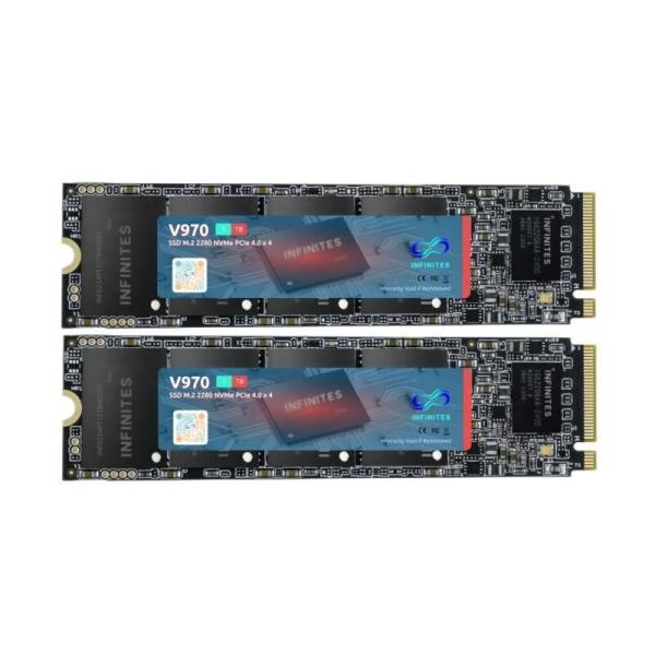 2 Tb Alta capacidad Nvme 2280 Disco de estado sólido (SSD) M. 2 SATA Pcle4.0 X 4 Velocidades R/W 7455MB/S ~ 6847MB/S