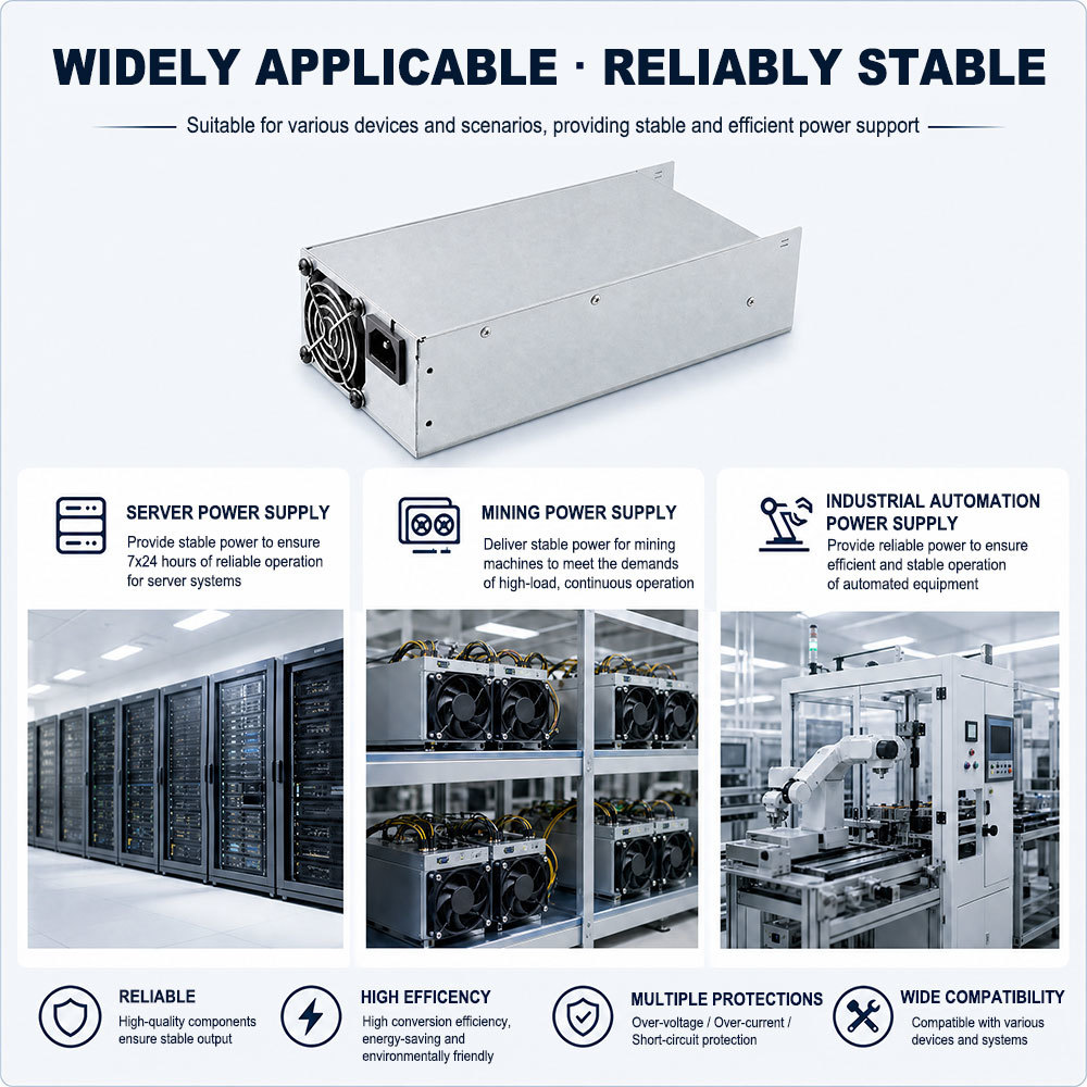 12V 150A 1800W Power Supply AC 100V-240V to DC 12V Regulated Switching Power Supply Transformer for LED Light Strip, CCTV Camera System, Mining Rig, Communication Equipment, 3D Printer