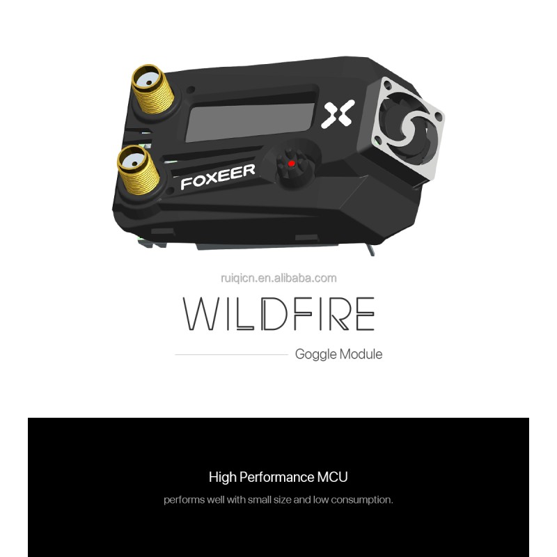 Factory Outlet Foxeer Wildfire 5.8GHz 72CH Dual Receiver Support OSD Firmware Update For Fatshark FPV Goggles