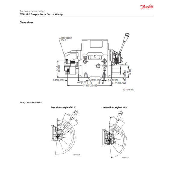 Danfoss PVG120 Multi Way Valve Hydraulic System Cast Steel Ship Crane Proportional Valve Group