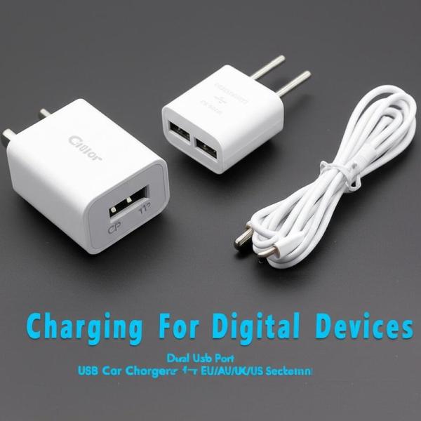 Cargador USB para automóviles doble 2.4A 3.0A para EU AU UK US Sockets