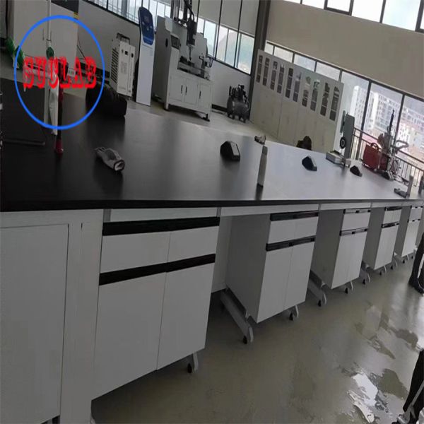 Stainless Steel Chemistry Lab Workbench C Frame Laboratory Equipment