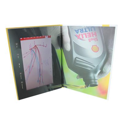 Hard Cover Video Brochure 10 Inch TFT High Resolution One Button Control