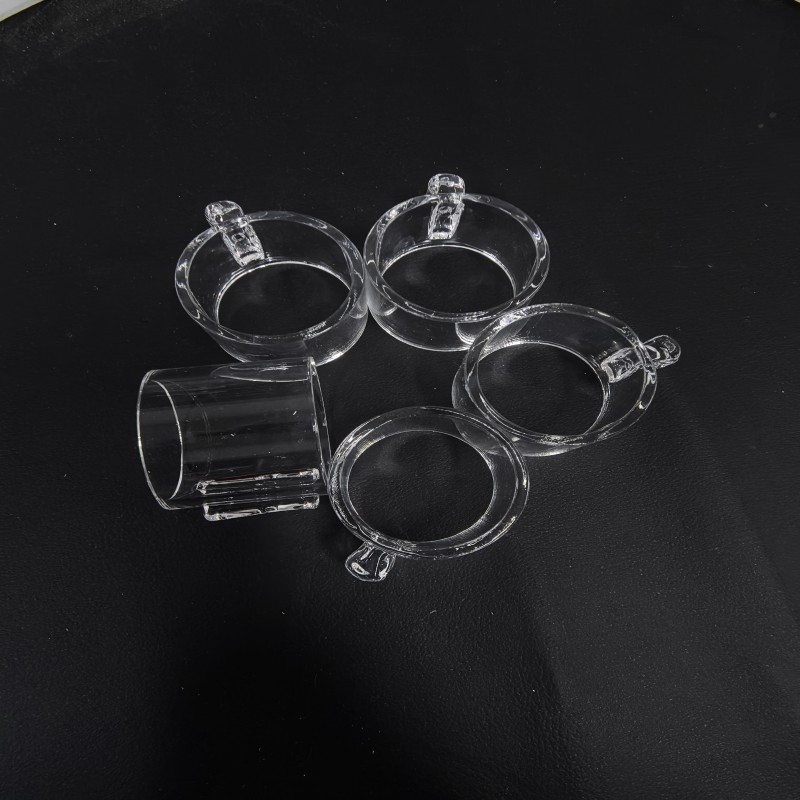 Clear Natural Quartz Tube Flange Polished 2cm Outside Diameter