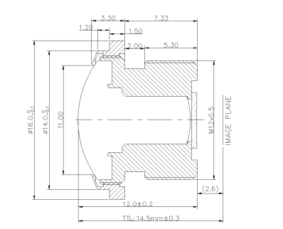 M12 Mount Wide Angle Lens 210 Degree DFOV Day Night Vision 2.0mm Wireless Intercom Doorbell Module Camera