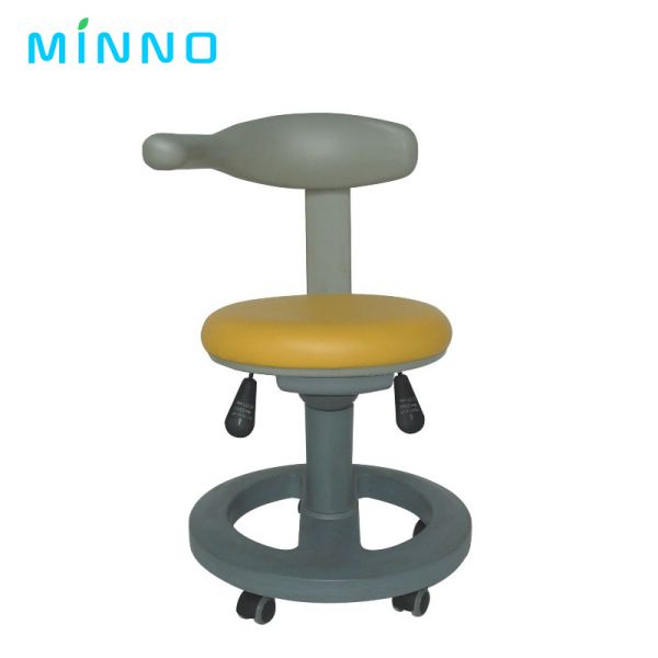 360 Degree Dental Assistant Stool PU Leather Armrest Dental Office Chairs