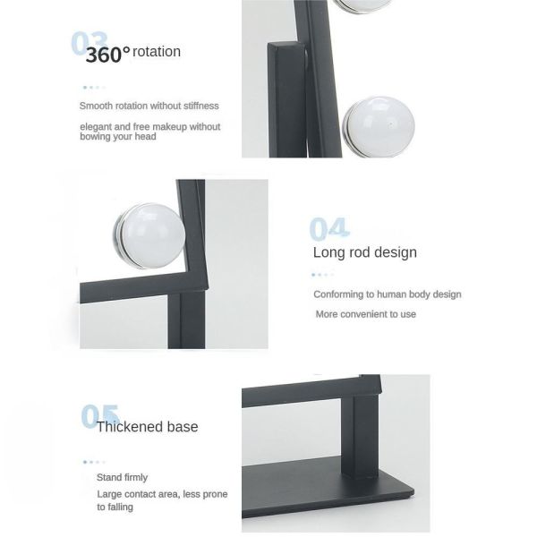 Logotipo extra Sim Top Fashion lâmpada LED em cromo decoração de casa maquiagem vaidade com espelho de Hollywood