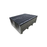Grille concrète de drain de couverture de conduit d'évacuation de polymère noir et de grille de fossé
