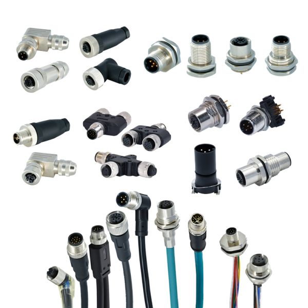 M8 Waterproof Connector China Factory Customized M8 a Code Assembly Waterproof Plastic Cable Connector