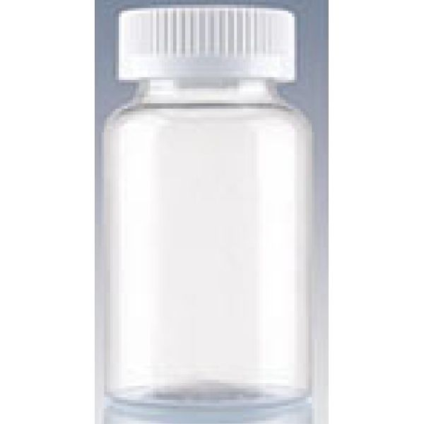 Transparent Round Plastic Screw Top Bottles PET Health Products Large Mouth