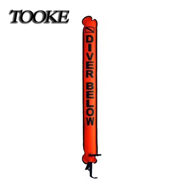 Bright Orange Closed Bottom Diving Surface Marker Buoy For Drifting Snorkeling