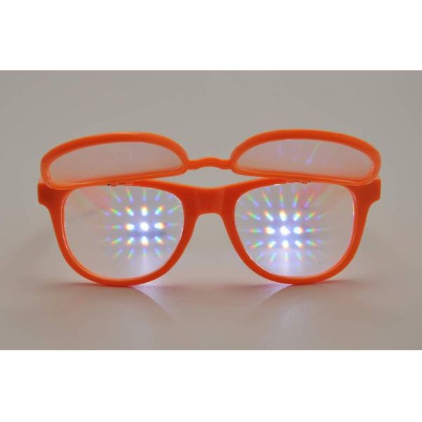Kids Colored 3D Fireworks Glasses , Double Diffraction Glasses