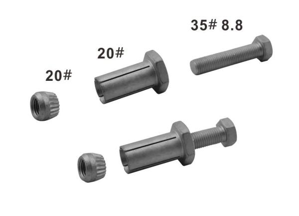 M16 Carbon steel  Zinc plated Hot dip Galanised Expansion threading Machine Anchor Bolt