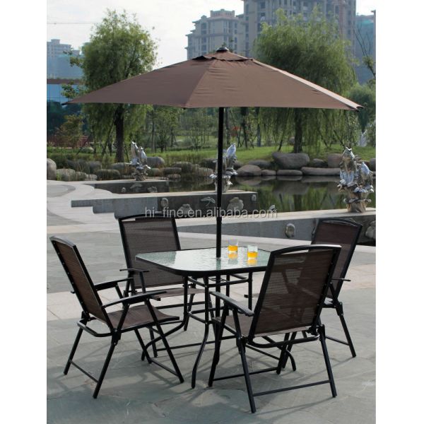 HIFINE Hot Selling Steel Folding Chairs and Tables Garden Furniture Set-Folded Outdoor
