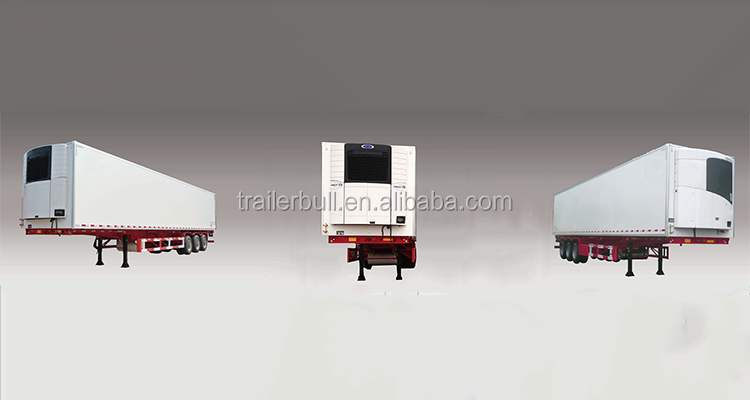 Max Payload 40ft 2 Axles FRP Coated PUR Semi-Trailer Thermoking Carrier for Fresh Fruits and Frozen Meat