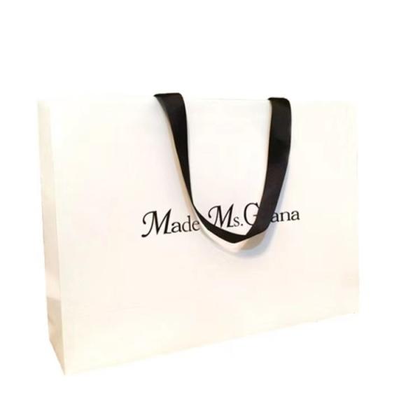 175gsm Lotus Color Goose Yellow Garment Paper Bags For Clothing Store