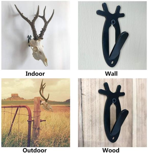 Single Tier Installation Kits Display Hooks European Skull Wall Mount Bracket Hangers 1.5mm Thickness