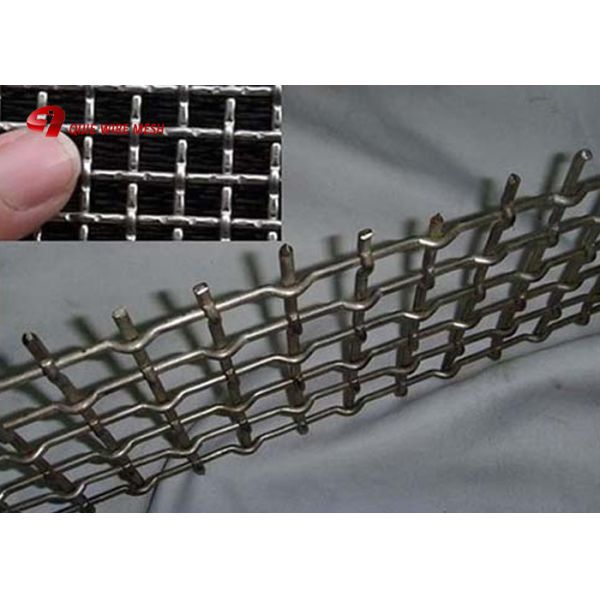 Высокотемпературная ячеистая сеть волнистой проволки нержавеющей стали замка сплетя после Кримптинг