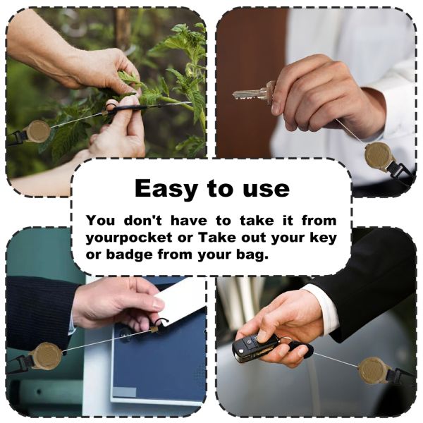 Deyi Badge Reel  Heavy Duty Metal Retractable Keychain