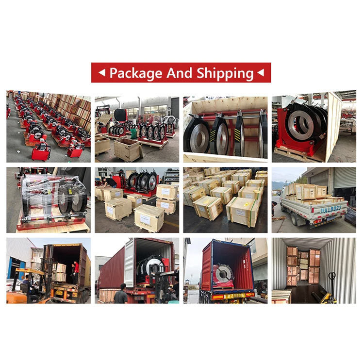 63-200mm Pipe Butt Fusion Welding Machine Complete Kit Milling Cutter Heating Plate Field Use
