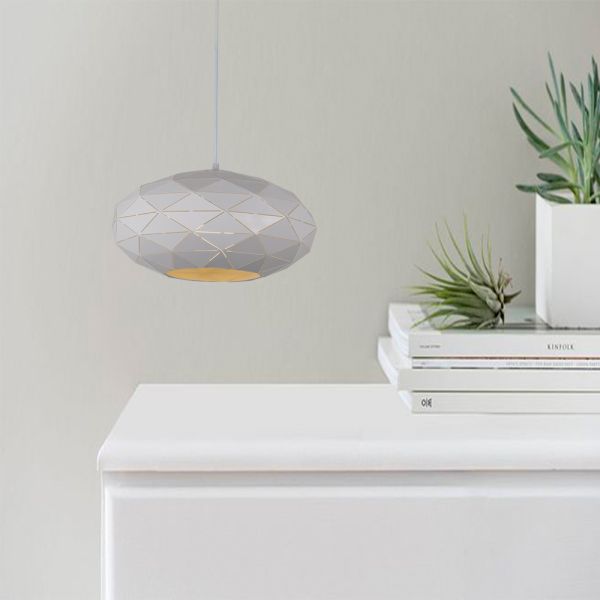 Metal Black And White Modern Suspended Pendant Light