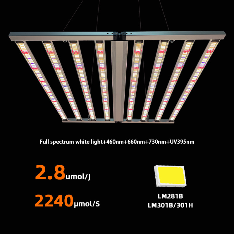 2 канала Снижаемые светодиодные растения 900w полный спектр светодиодные световые панели УФ-свет для растений