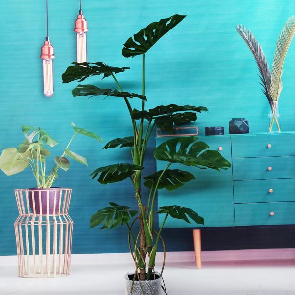 Monstera Artificial Green Plant Hall Living Room Bonsai Landscape wind resistance