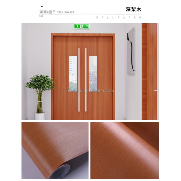 Wood Grain PVC Lamination Film for Furniture Wall Floor Protection 122cm Width * 50m