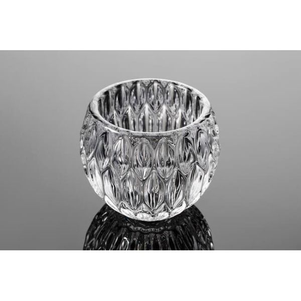 Crystal Home Decoration Glass Lead Free Teardrop Votive Candle Holder 8.8cm Height