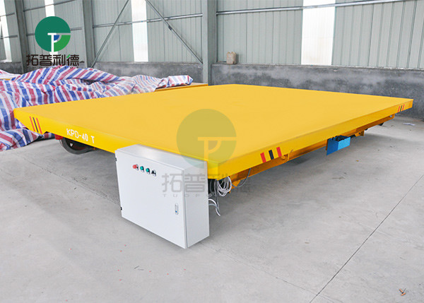 40 Ton Shipyard Rail Guided Electric Platform Truck For Material Handling