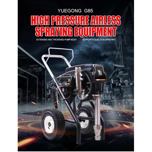 Industrial High Pressure Stucco Airless Paint Spray Machine With Rotary Spray Nozzle