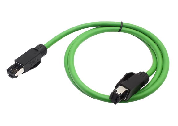 4-Core High-Flex Servo Motor Connector with Profinet/EtherCAT Industrial Ethernet Cable for 1000V Applications