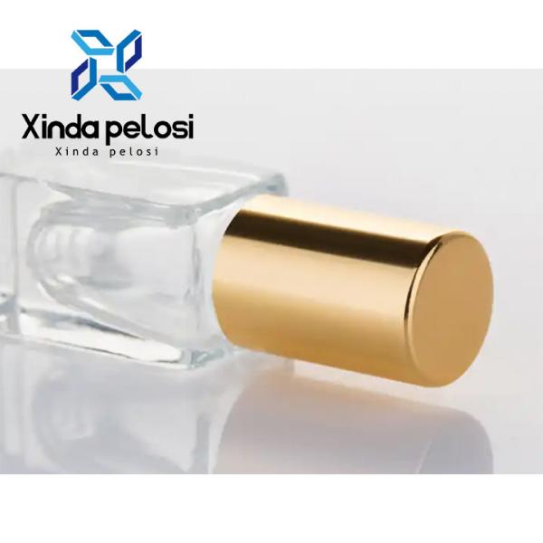 Perfume de vidro customizado ouro rolante de tampa de garrafa de perfume spray de garrafa de vidro