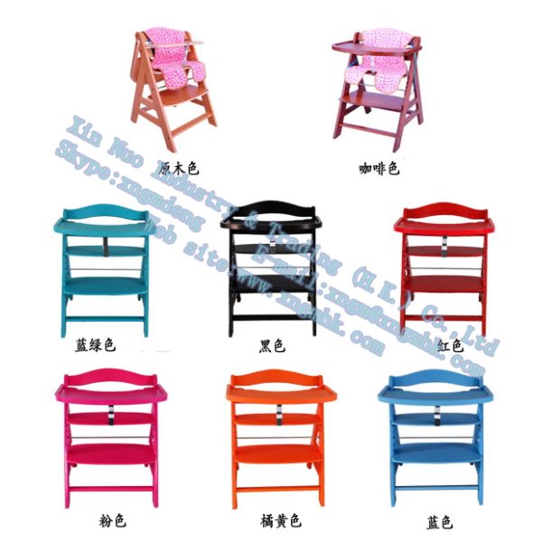 Wooden baby high chair, wooden baby high chair, multifunctional dining chairs